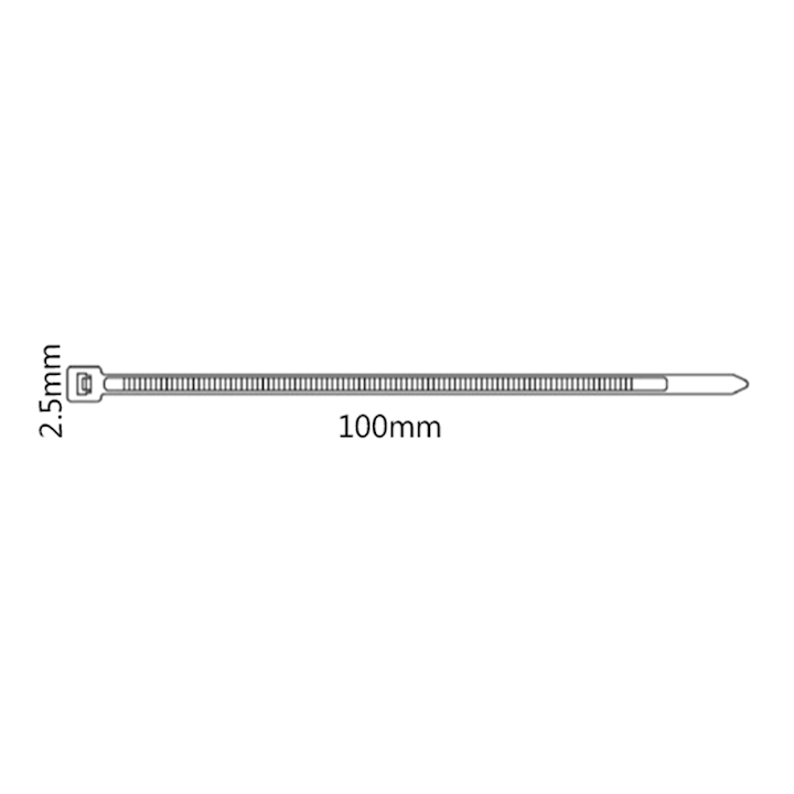 Cable Ties 100mm X 2.5mm Black Nylon 66 (CST.1)